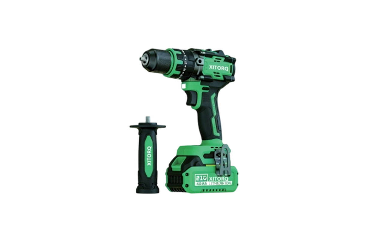 Mașină de găurit cu percuție fără perii XJ.608 21V cu litiu-ion – cuplu de 100 N·m, control anti-recul