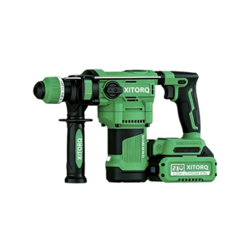 XJ.728 Ciocan rotativ fără perii cu magnetice înaltă, litiu-ion, 21 V (rezistent) — energie de impact de 2,8 J pentru materiale dure XJ.728 Ciocan rotativ fără perii cu magnetice înaltă, litiu-ion, 21 V (rezistent) — energie de impact de 2,8 J pentru materiale dure
